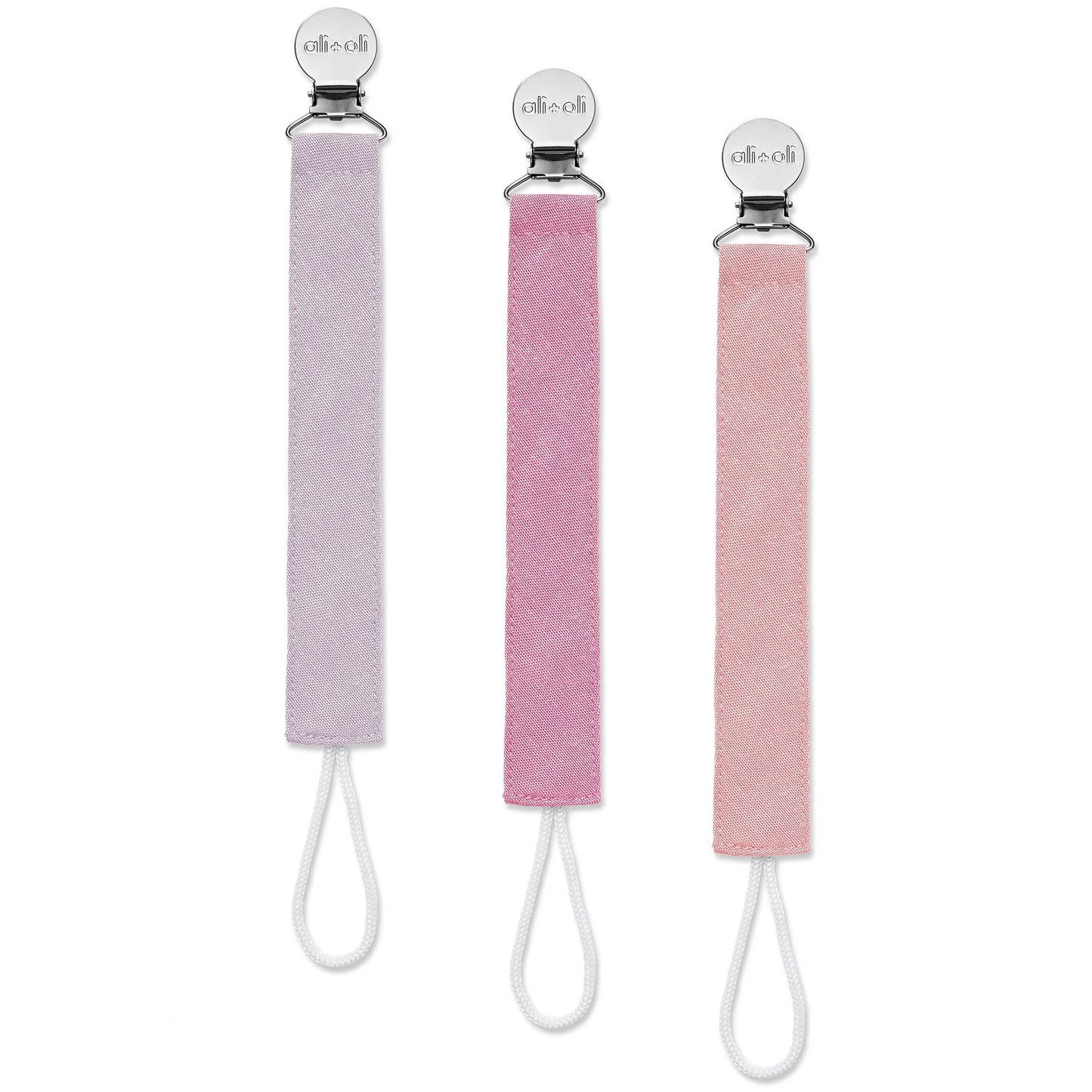 Ali+Oli Linen Pacifier Clips