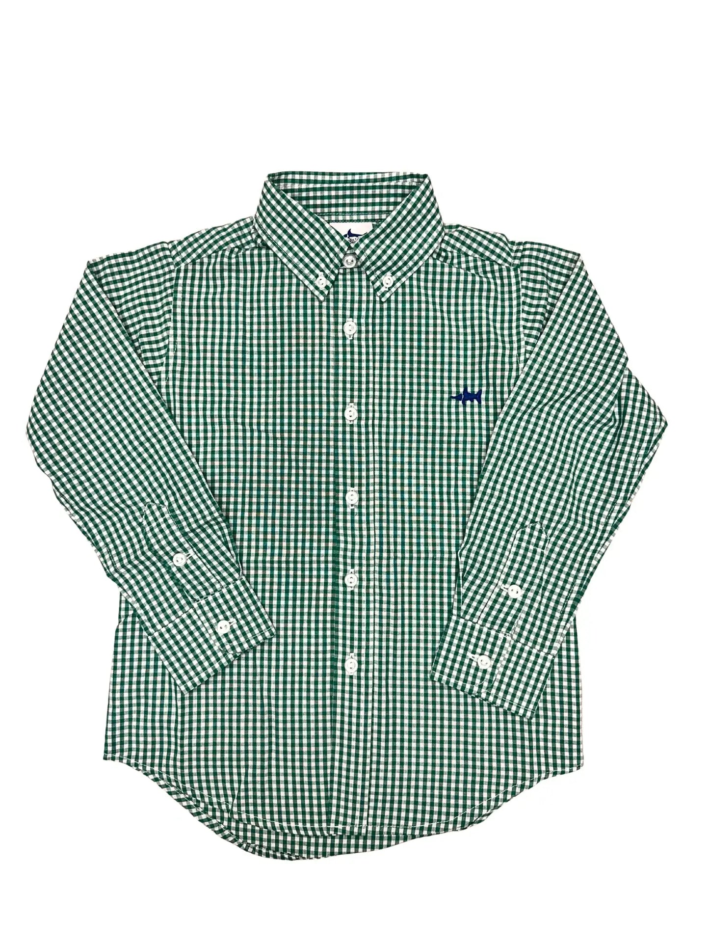 Carter Oxford Boys Shirt Green