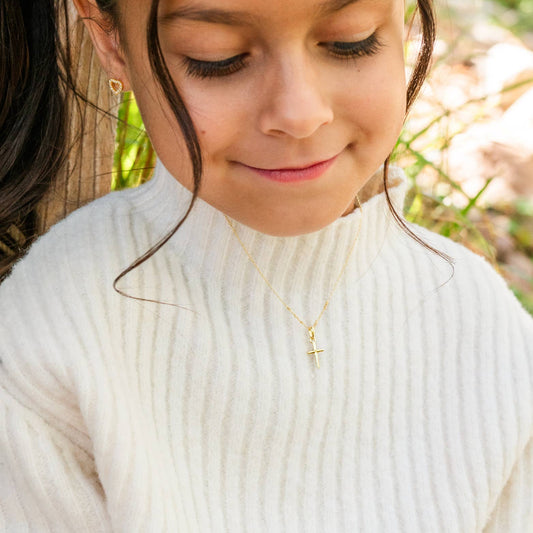 Children's Gold-Plated Cross Necklace