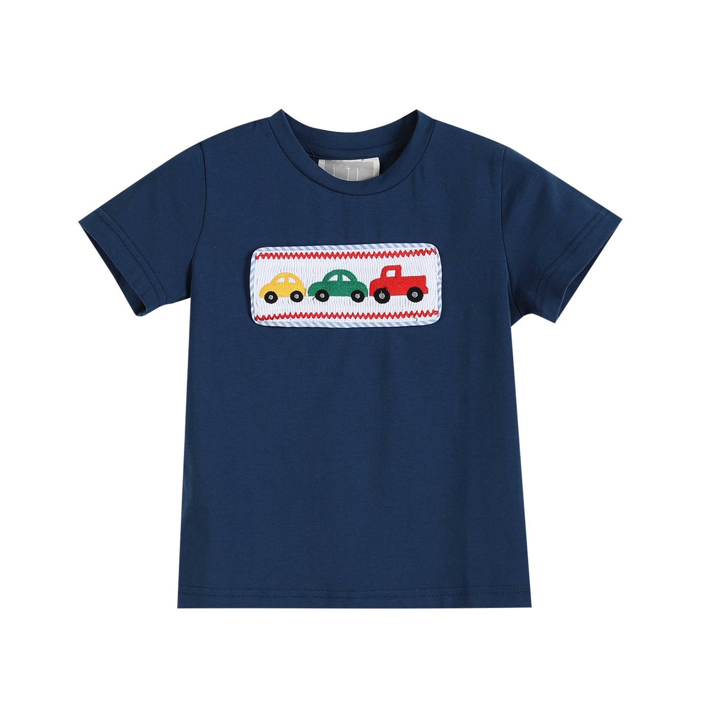 Blue Car Smocked 2 pc. Set