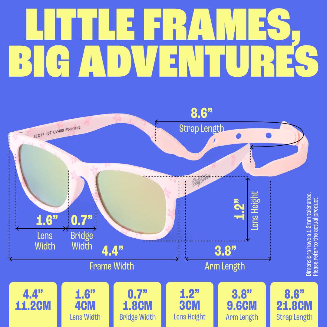 Baby Sunglasses 0-24m - Pink Starfish