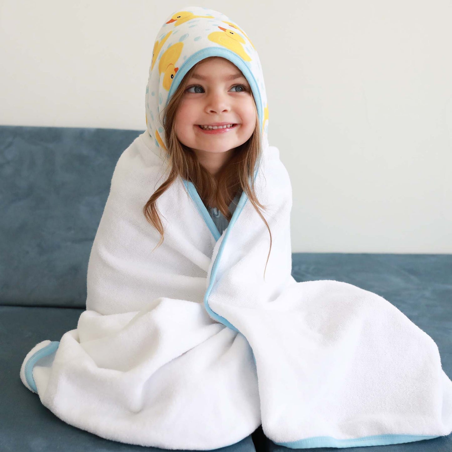 Kids Bamboo Hooded Towels: Rubber Duck