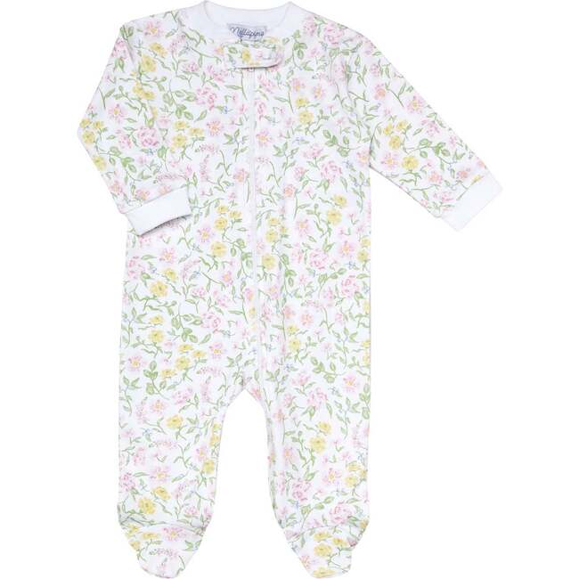 Berry Wildflower Zipper Footie