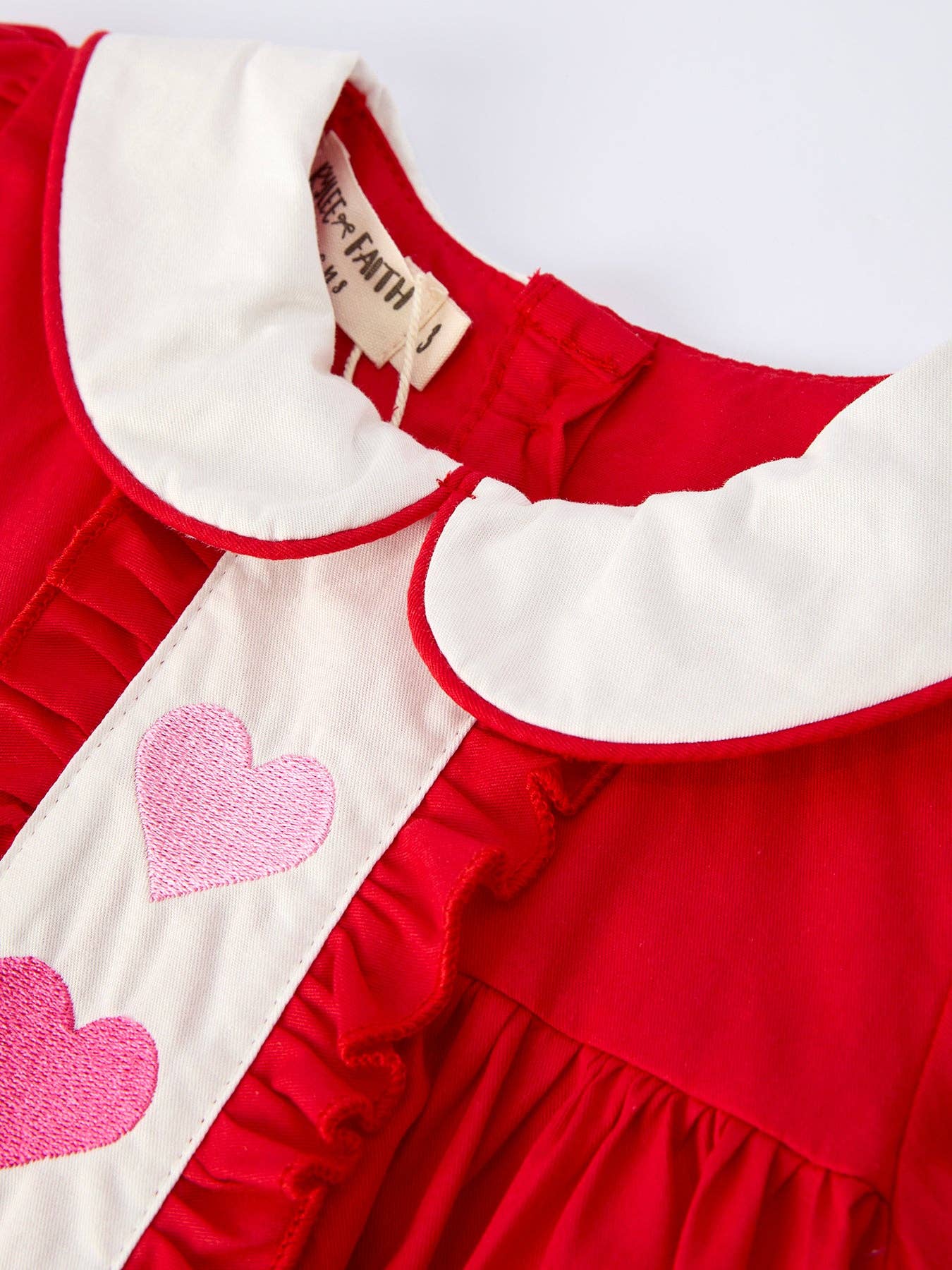 Red Ruffle Heart Dress Valentine