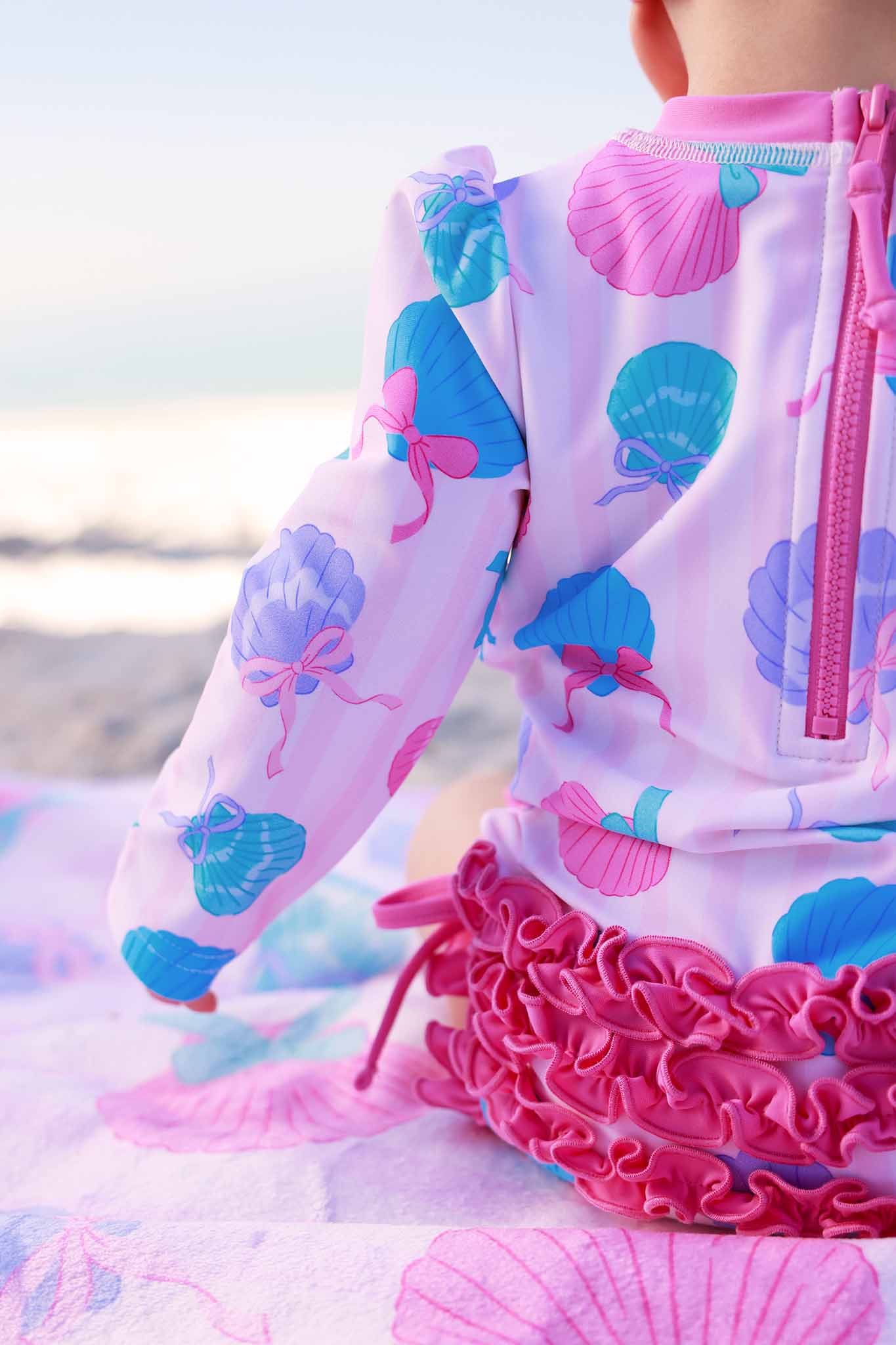 LS Swim With Ruffle Bottom | Seaside