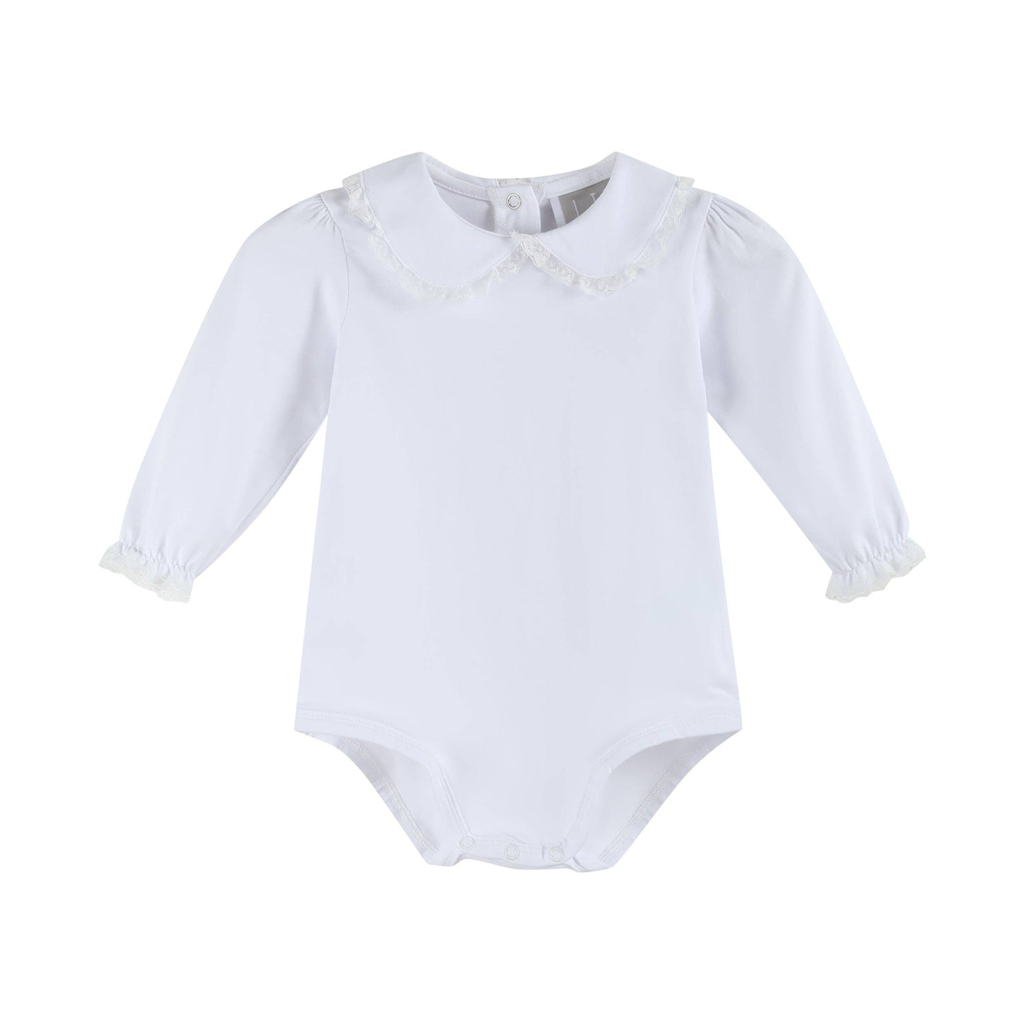 White Lace Collared Bodysuit
