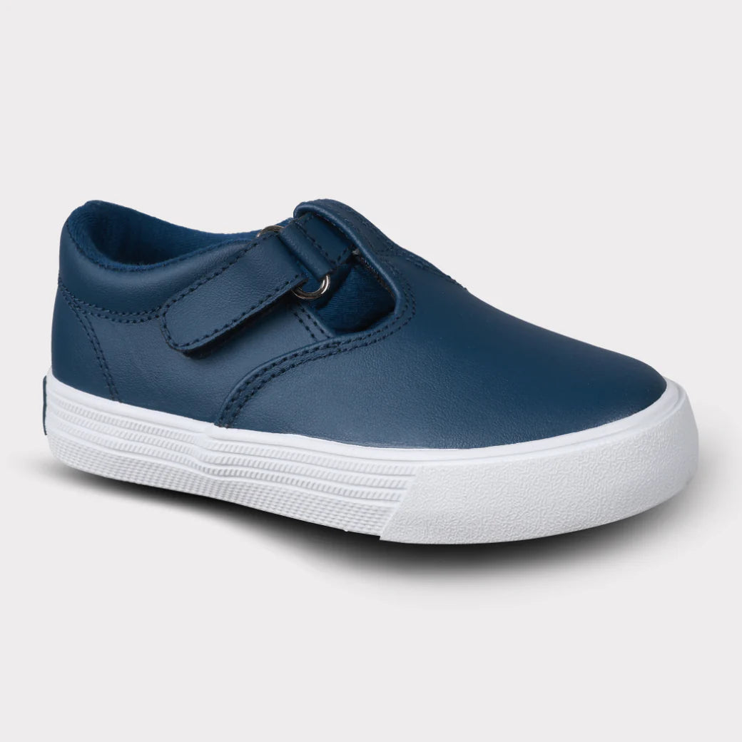 Navy Khloe Leather Shoe