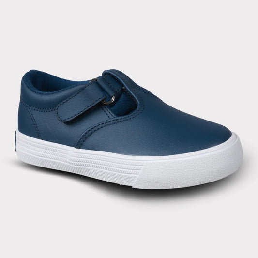 Navy Khloe Leather Shoe