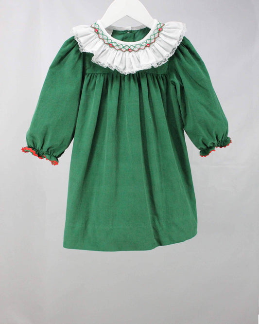Green and White Claire Dress: 2T