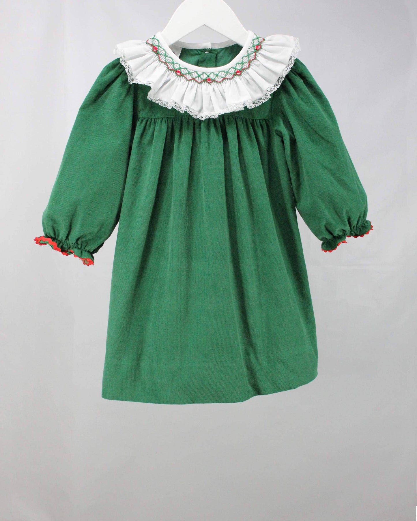 Green and White Claire Dress: 4T