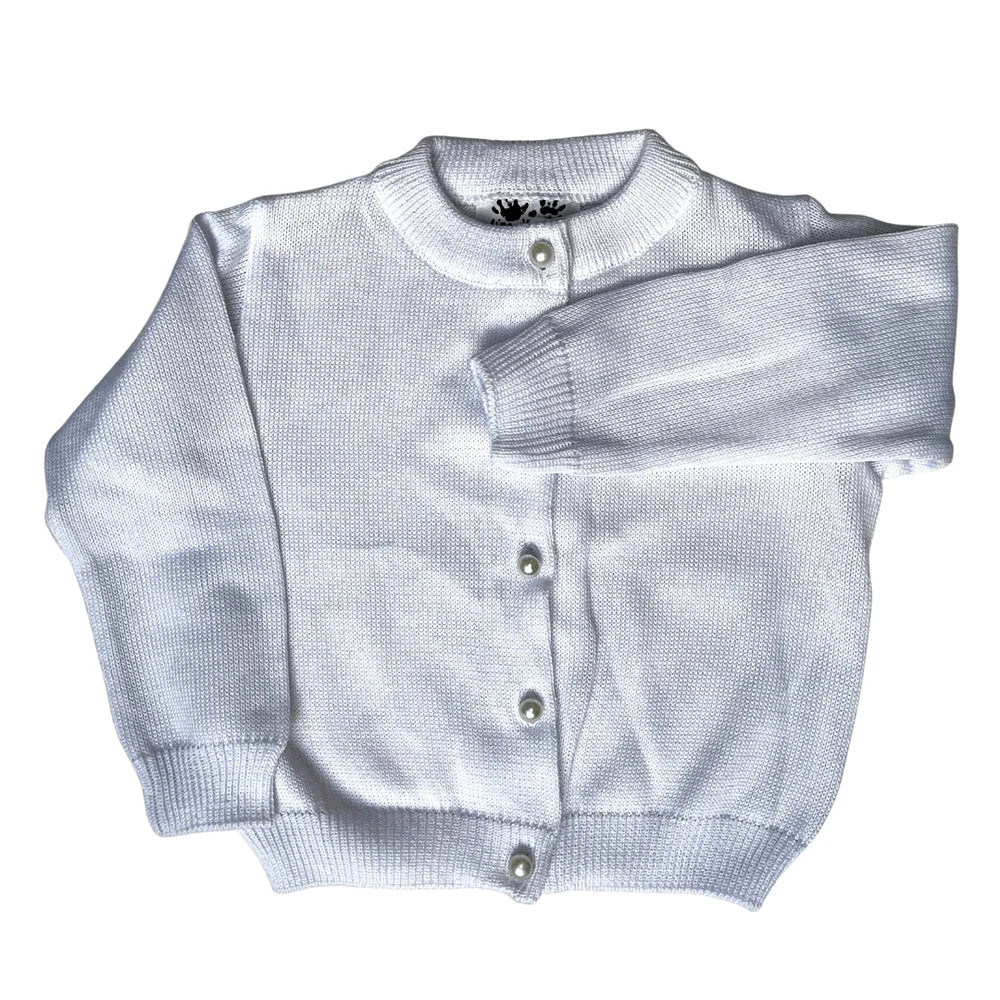 Fingerprints Pearl Button Cardigan