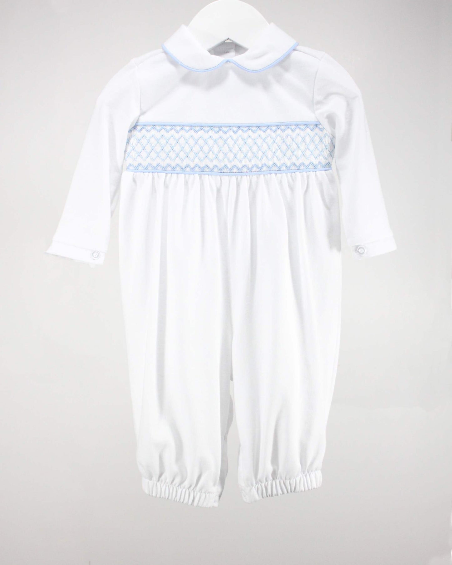 White and Light Blue Levi Gown