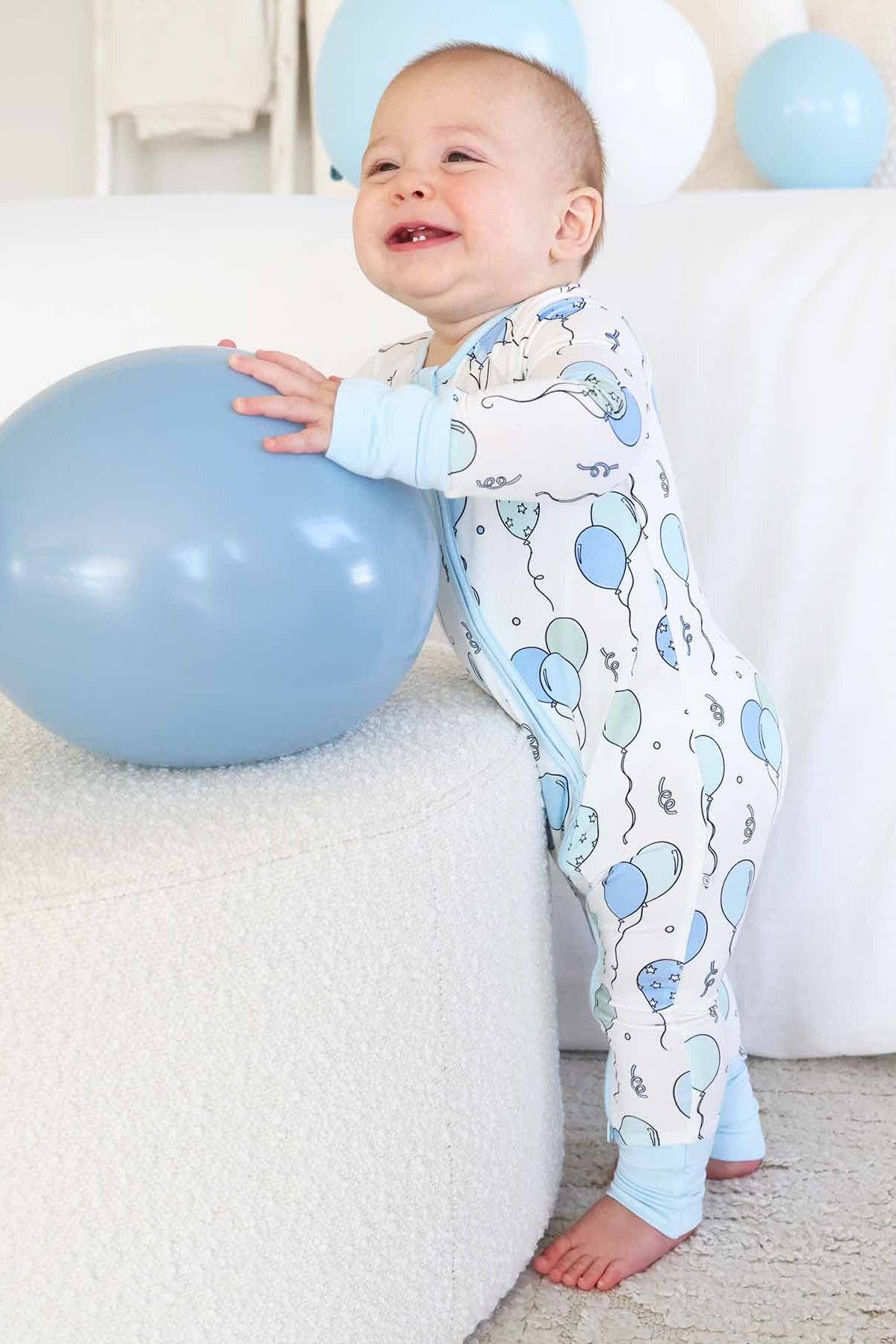 Party Time  Zip Romper | Blue