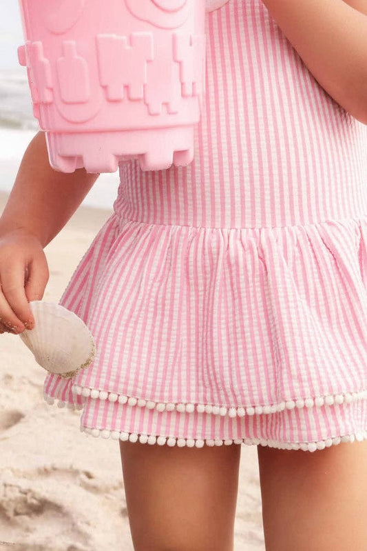 Seersucker Pink Swim