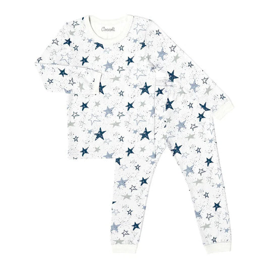 Long Sleeve Pyjama (Stars on Cream)