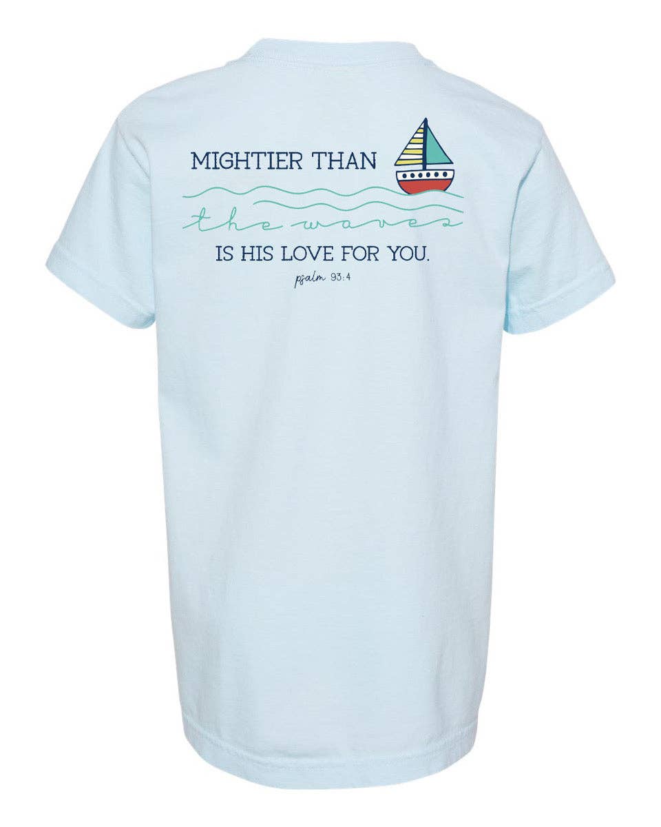 Mightier Tee: Light Blue
