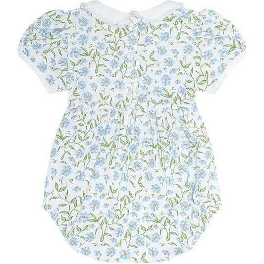 Blue Vines Smocked Bubble
