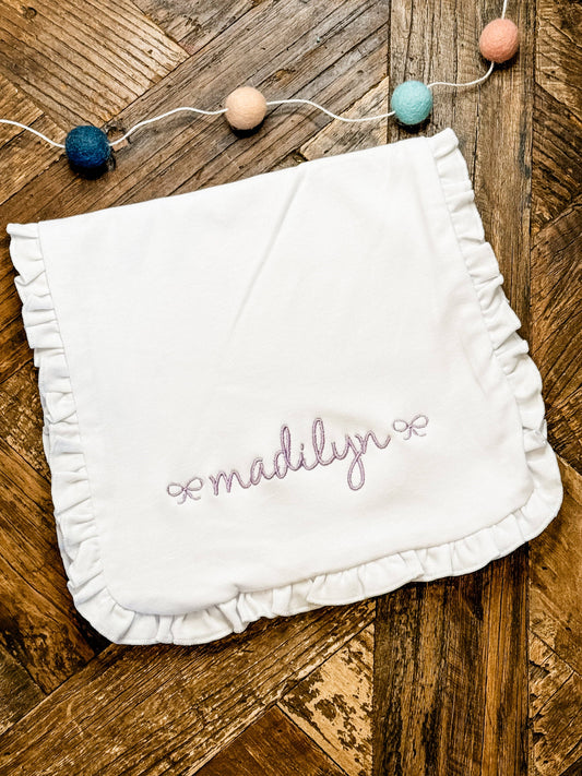 Ruffle Burp Cloth