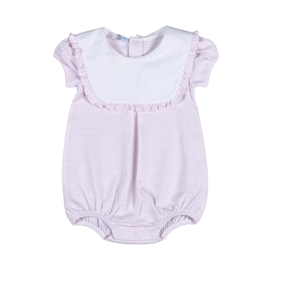 Lisbeth Pink Stripes Pima Bib Bubble