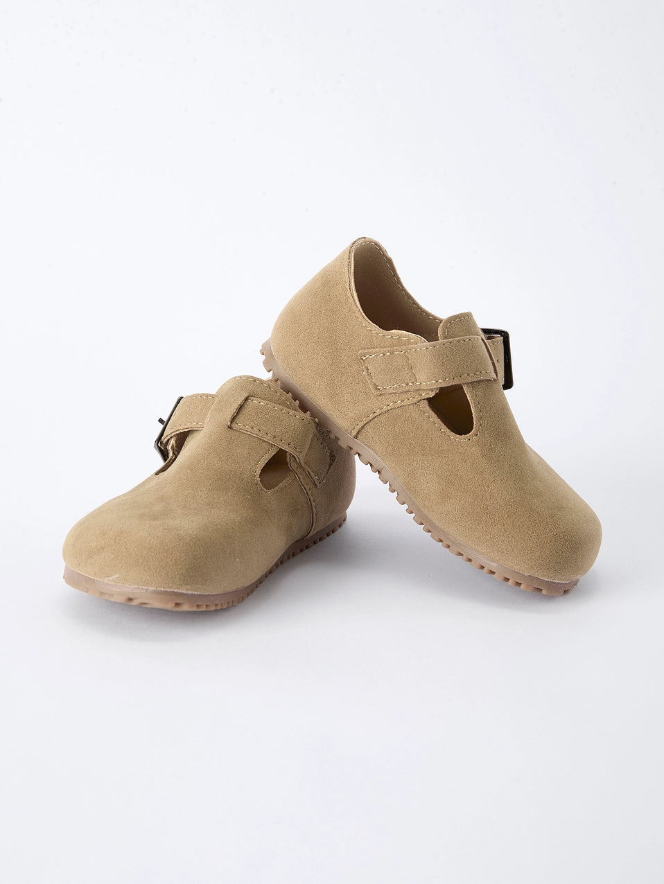 Suede Buckle Shoes Slip-On
