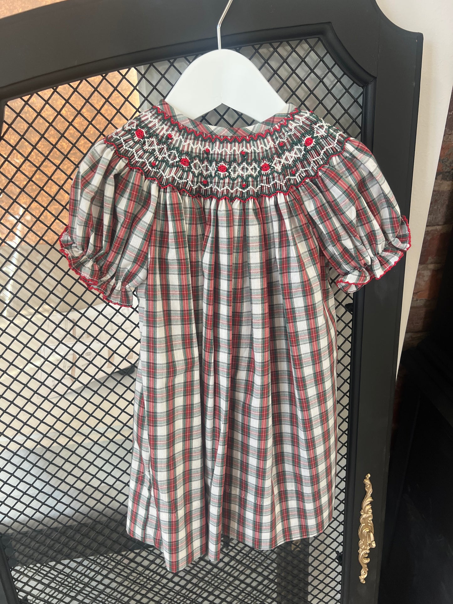 Christmas Plaid Bishop Dress