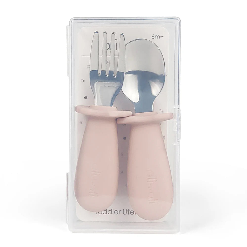Ali+Oli Spoon and Fork Set - Pink