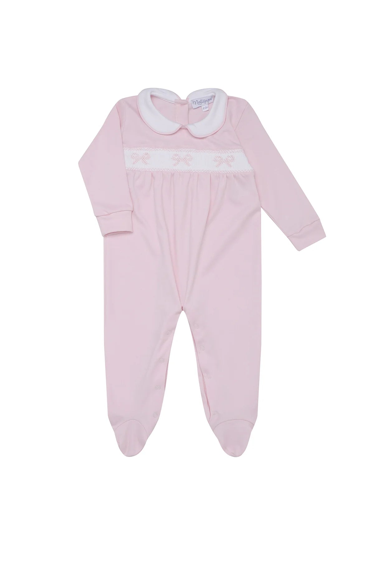 Smocked Bow LS Footie