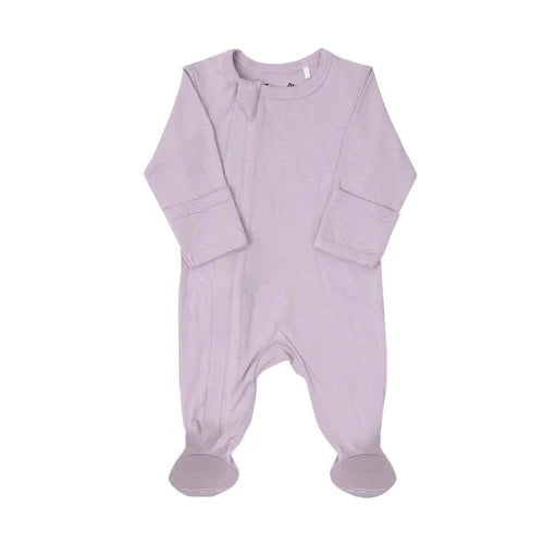 Zipper Footie (Lavender)