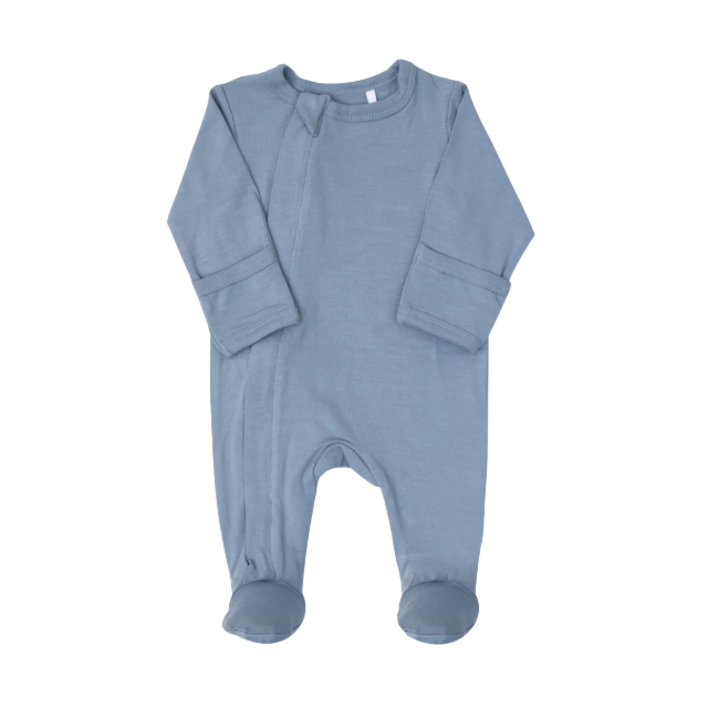 Zipper Footie (Steel Blue)