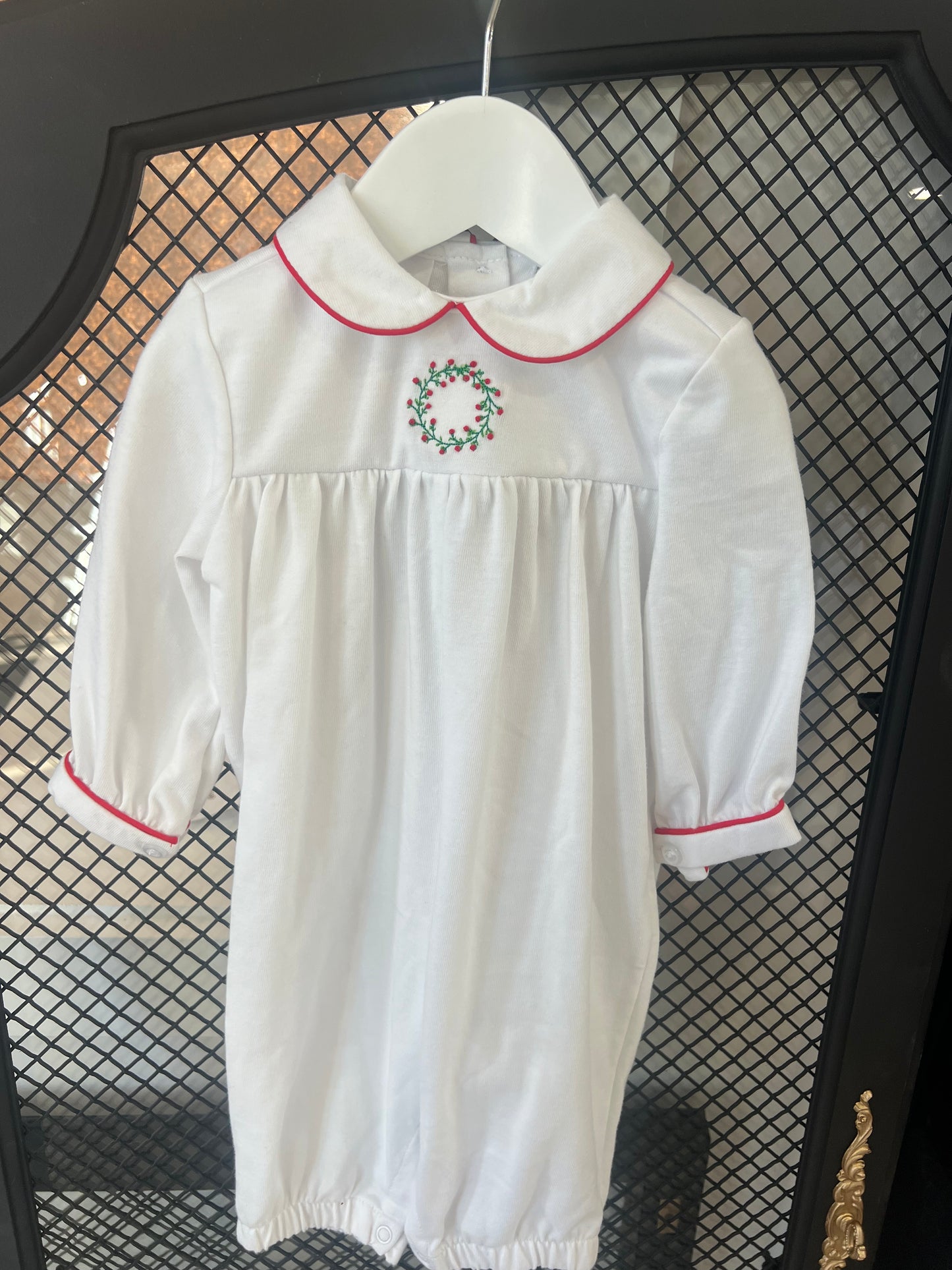 Christmas Wreath LS Romper