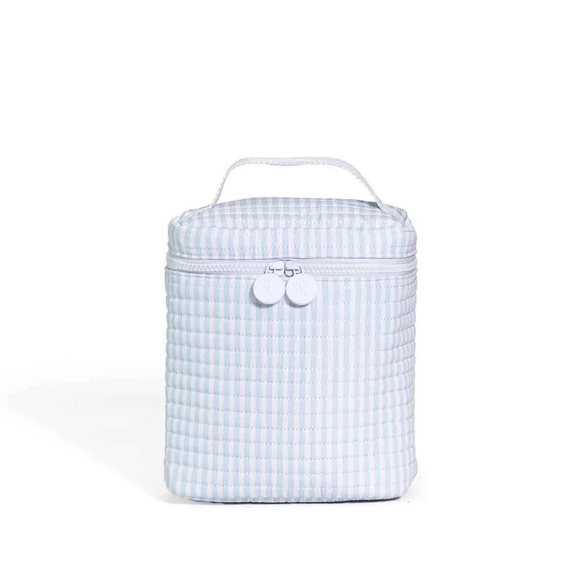 Blue Quilted Bottle Bag