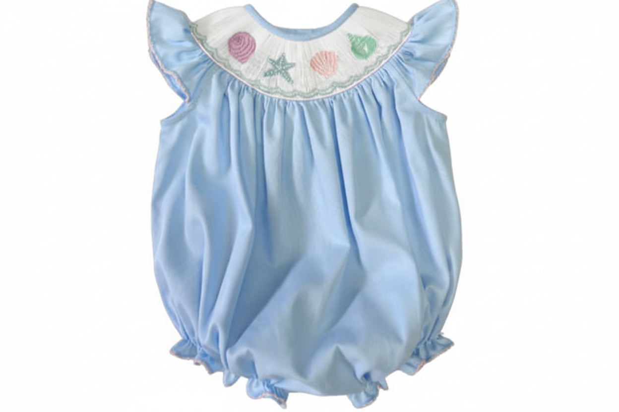 Seashell Smocked Bishop Bubble