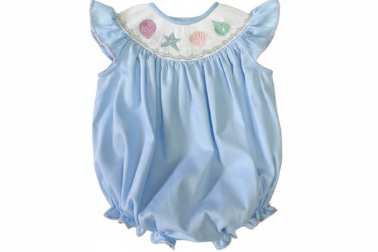 Seashell Smocked Bishop Bubble