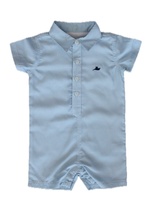 SouthBound Romper - Blue Fog