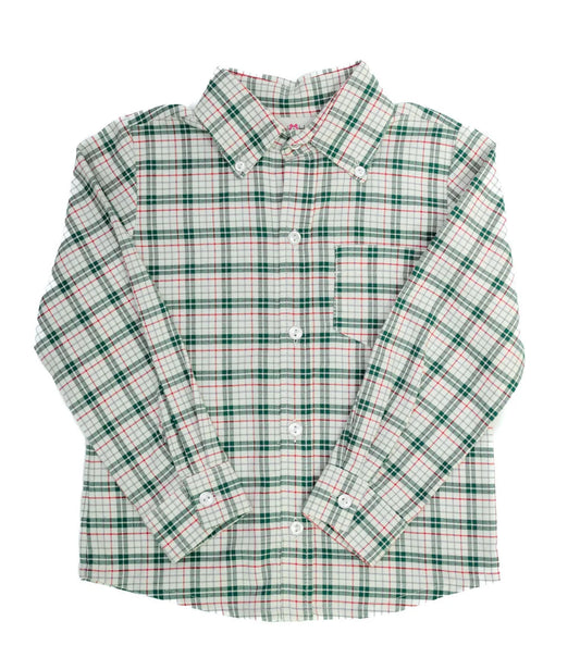 Holiday Plaid Collard Shirt