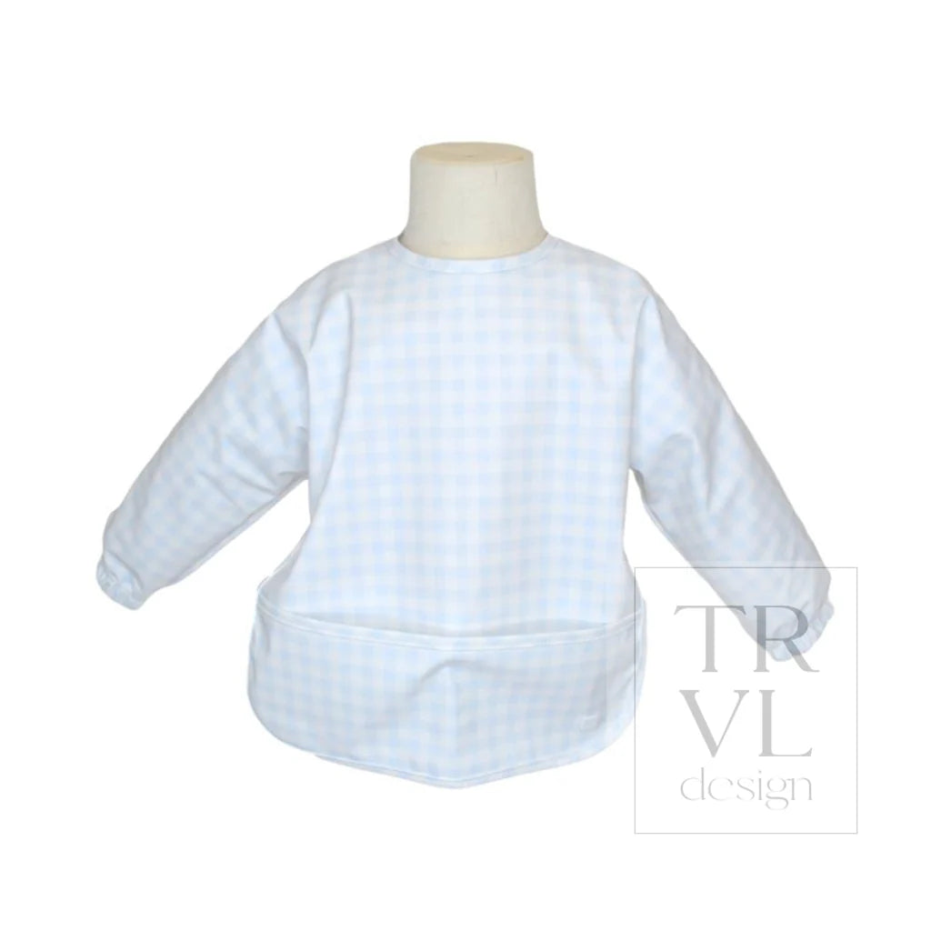 Perfect Smock Bib Blue Check
