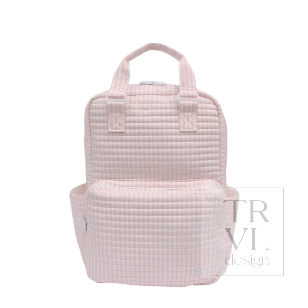 Quilted Diaper Bag- Pink Stripe