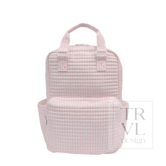 Quilted Diaper Bag- Pink Stripe