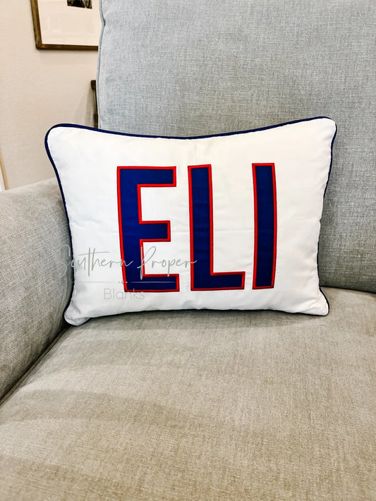 Navy Trim Pillow Case