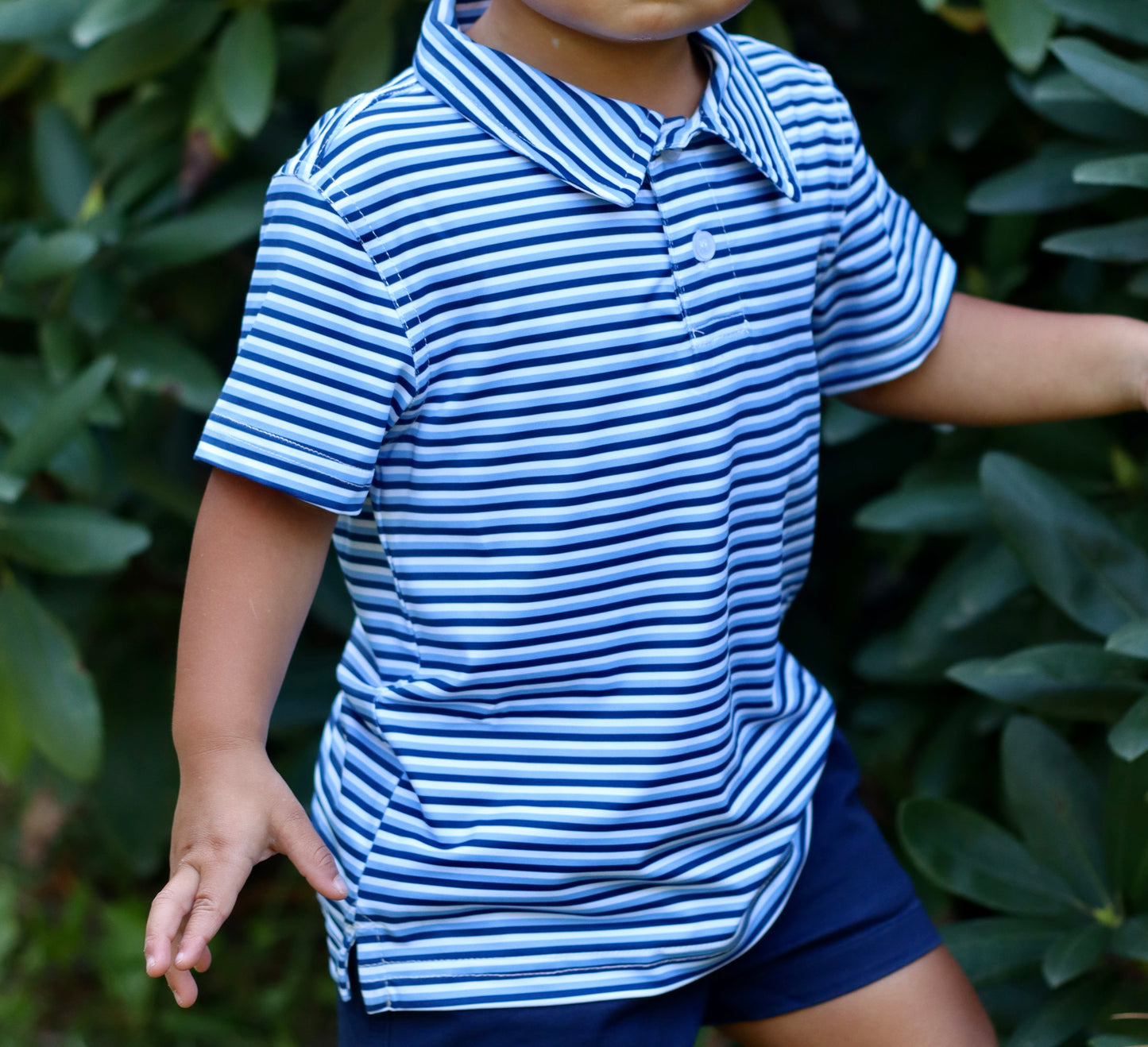 Navy/LightBlue Stripe Polo