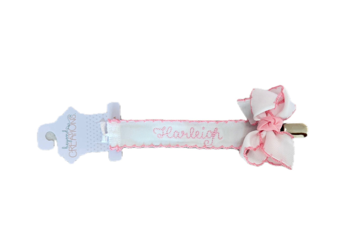 Harleigh Paci Clip with Bow