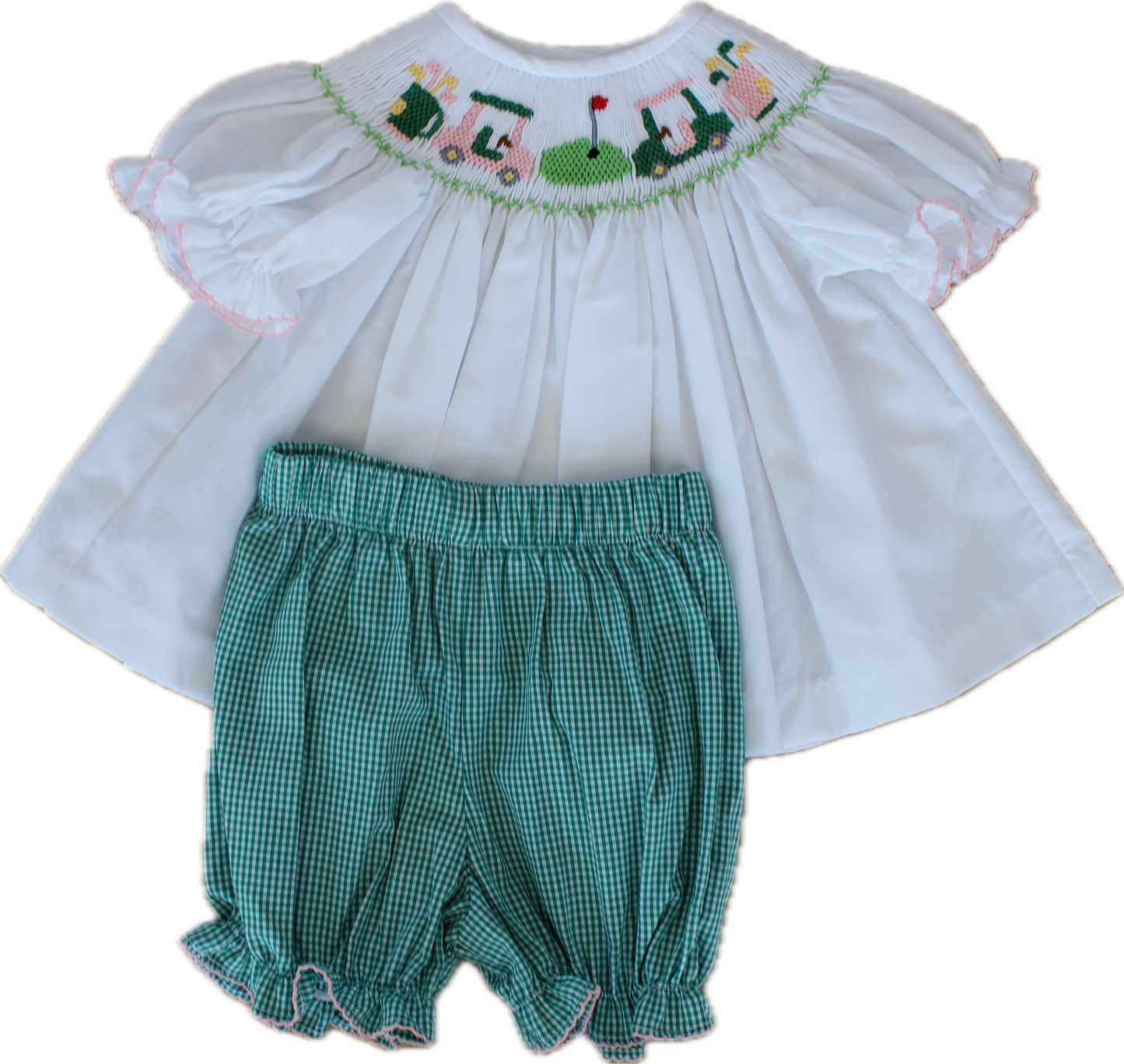 Golf Smocked Bloomer Set