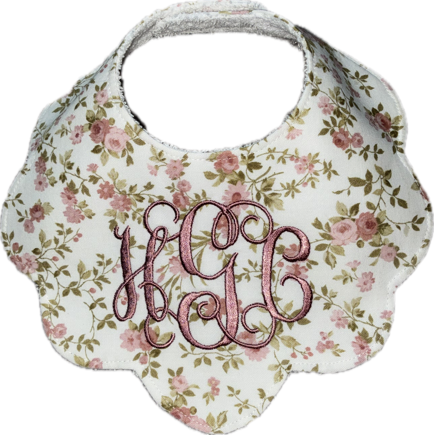 Floral Scallop Bib