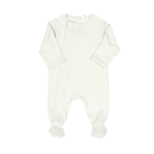 Zipper Footie (Cream)
