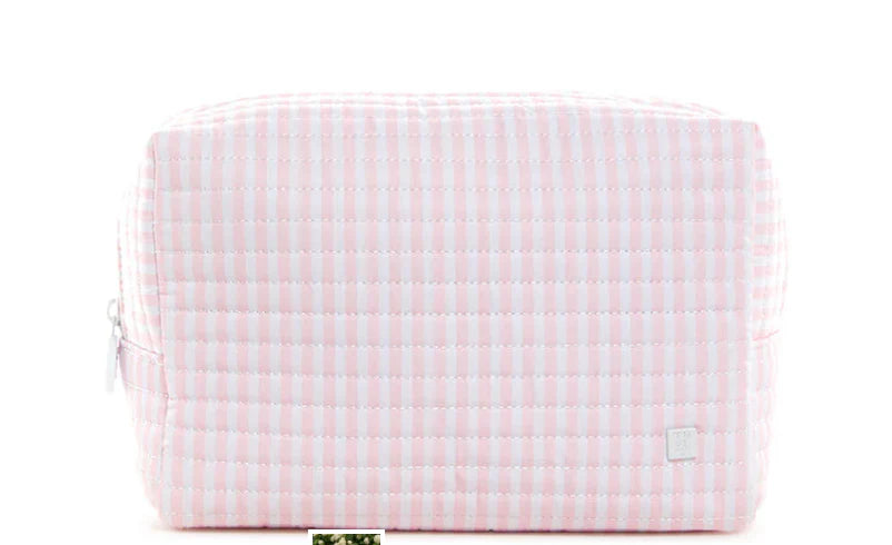 Pink Quilted Cosmetic Bag