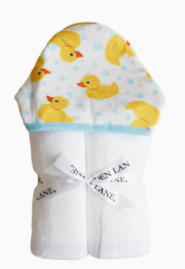 Kids Bamboo Hooded Towels: Rubber Duck