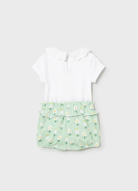 Sage Floral Short Set