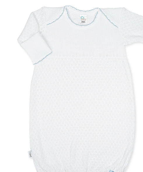 Overlap Shoulder Gown- NB