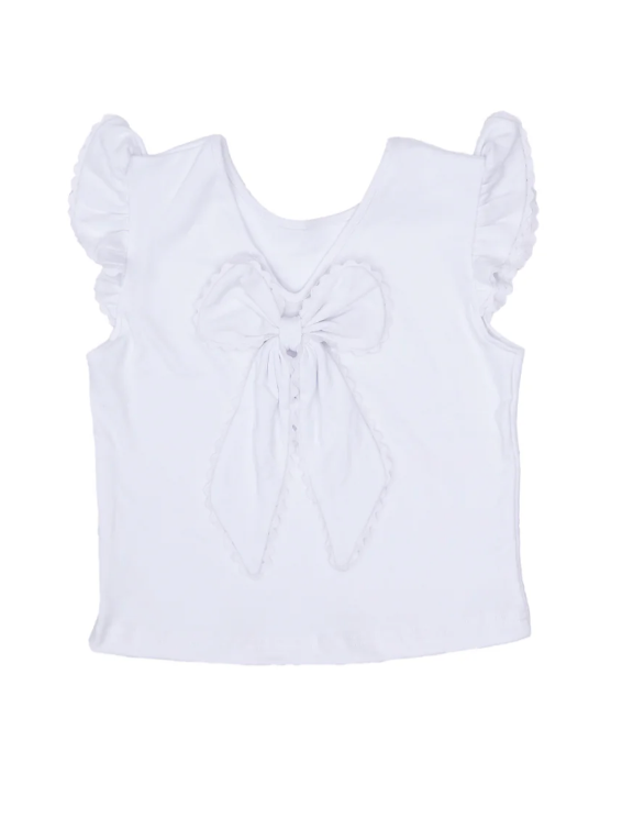 White Bow Tee