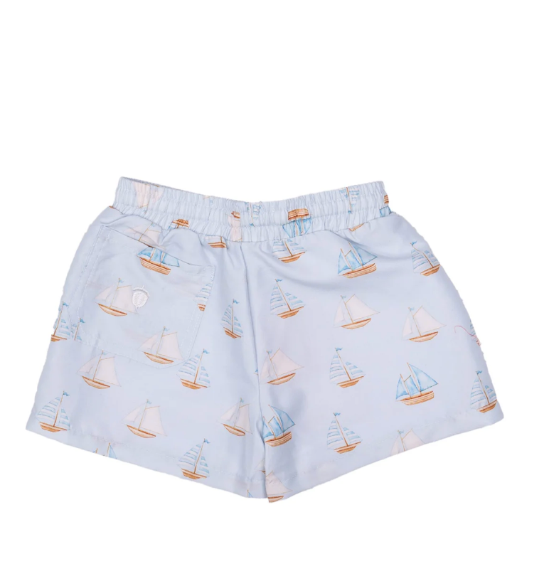 Blue Sails Swim Trunks